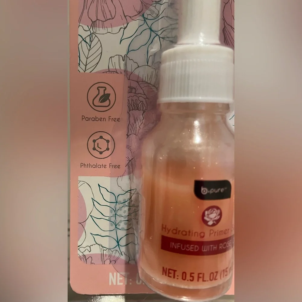 b•pure hydrating primer serum infused with rose oil .5 fluid ounce